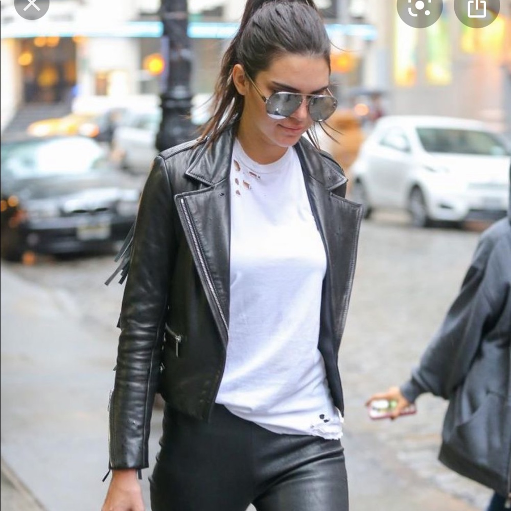 barbara bui leather motorcycle jacket